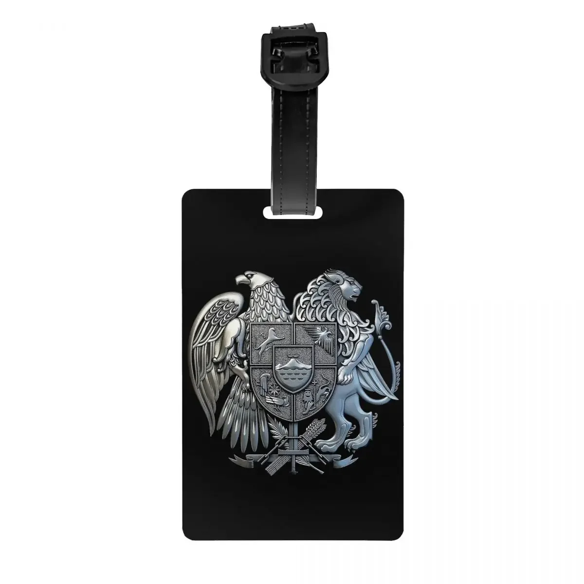 Custom Coat Of Arms Of Armenia Luggage Tags for Suitcases Armenian Flag Privacy Cover ID Label