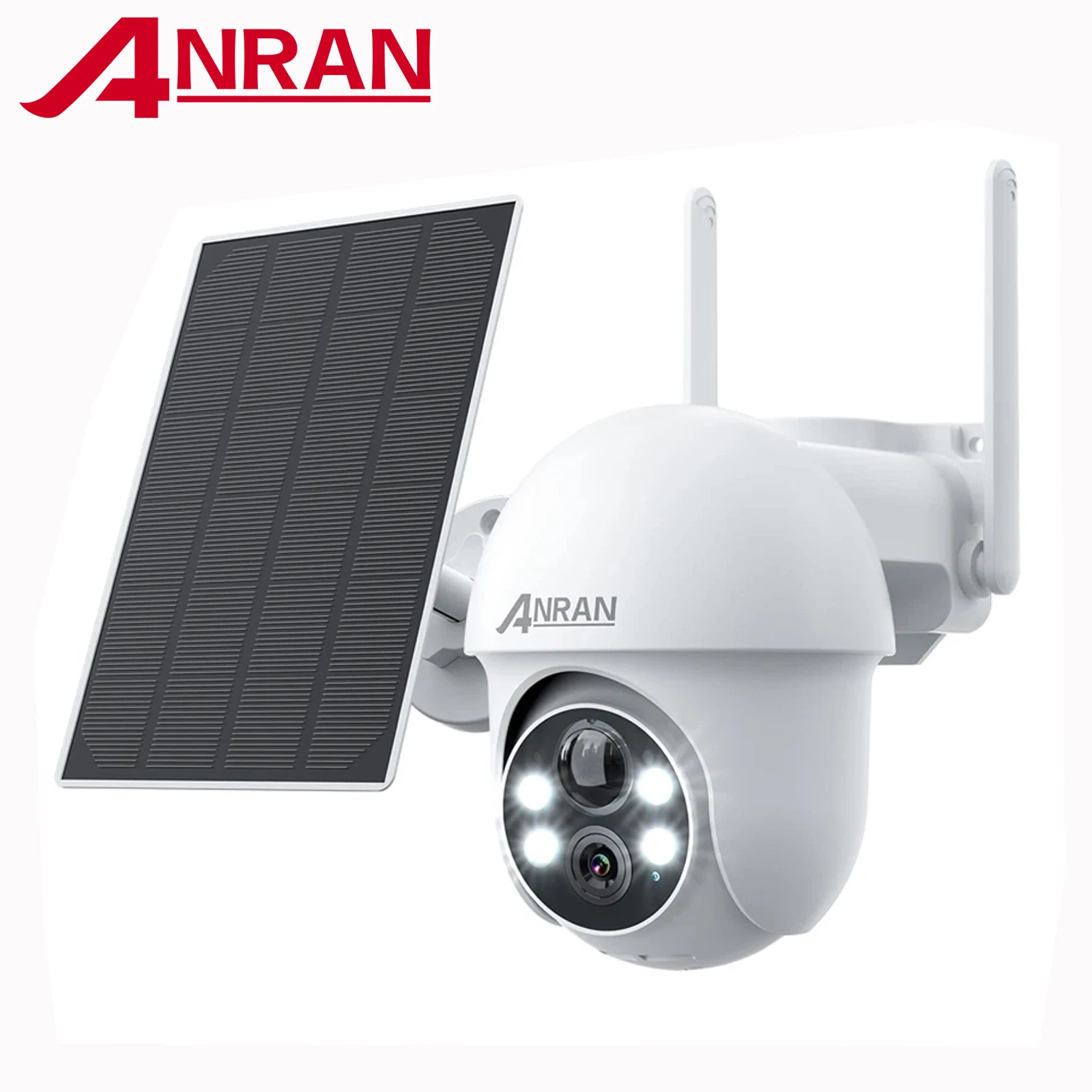 

ANRAN 5MP 2K Солнечная камера Перезаряжаемая батарея PIR Обнаружение гуманоидов Открытая PTZ Беспроводная Wi-Fi камера Полноцветное ночное видение