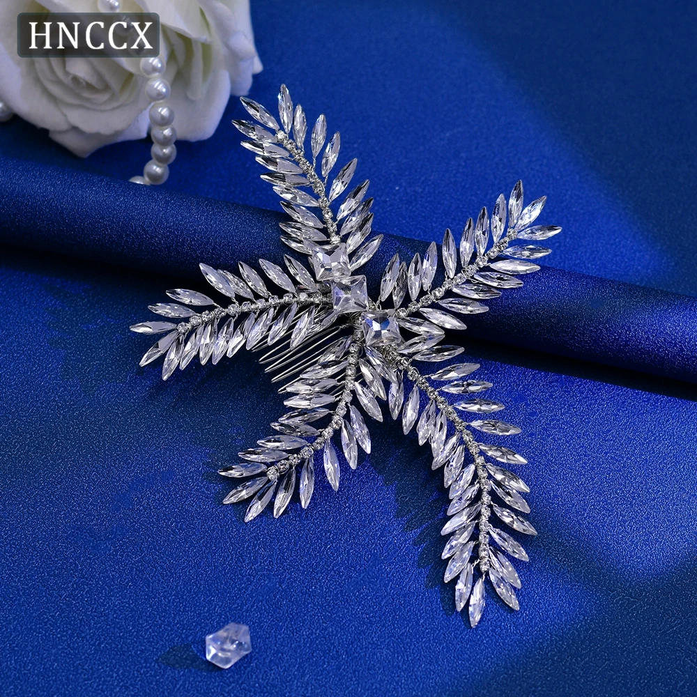 HNCCX Wedding Rhinestone Hair Comb Bride Hair Pieces Bridal Headwear Women Hair Tiara Hair Accessories For Evening Party CP263