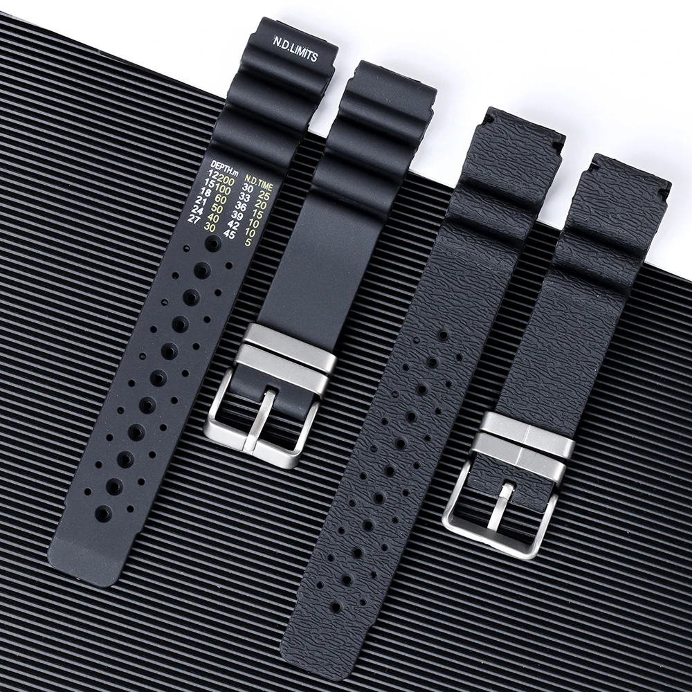 20mm 22mm 24mm ND Limits Rubber Bracelet for Seiko Waterproof Sport Watchband for Rolex High Quality Diver Straps for Citizen