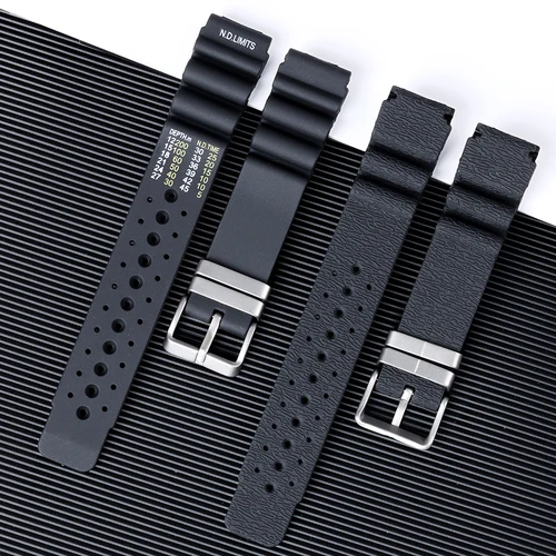 Imagen 2 del producto Pulsera de goma con límites ND de 20mm, 22mm y 24mm para Seiko, correa de reloj deportiva resistente al agua para Rolex, correas de buzo de alta calidad para Citizen