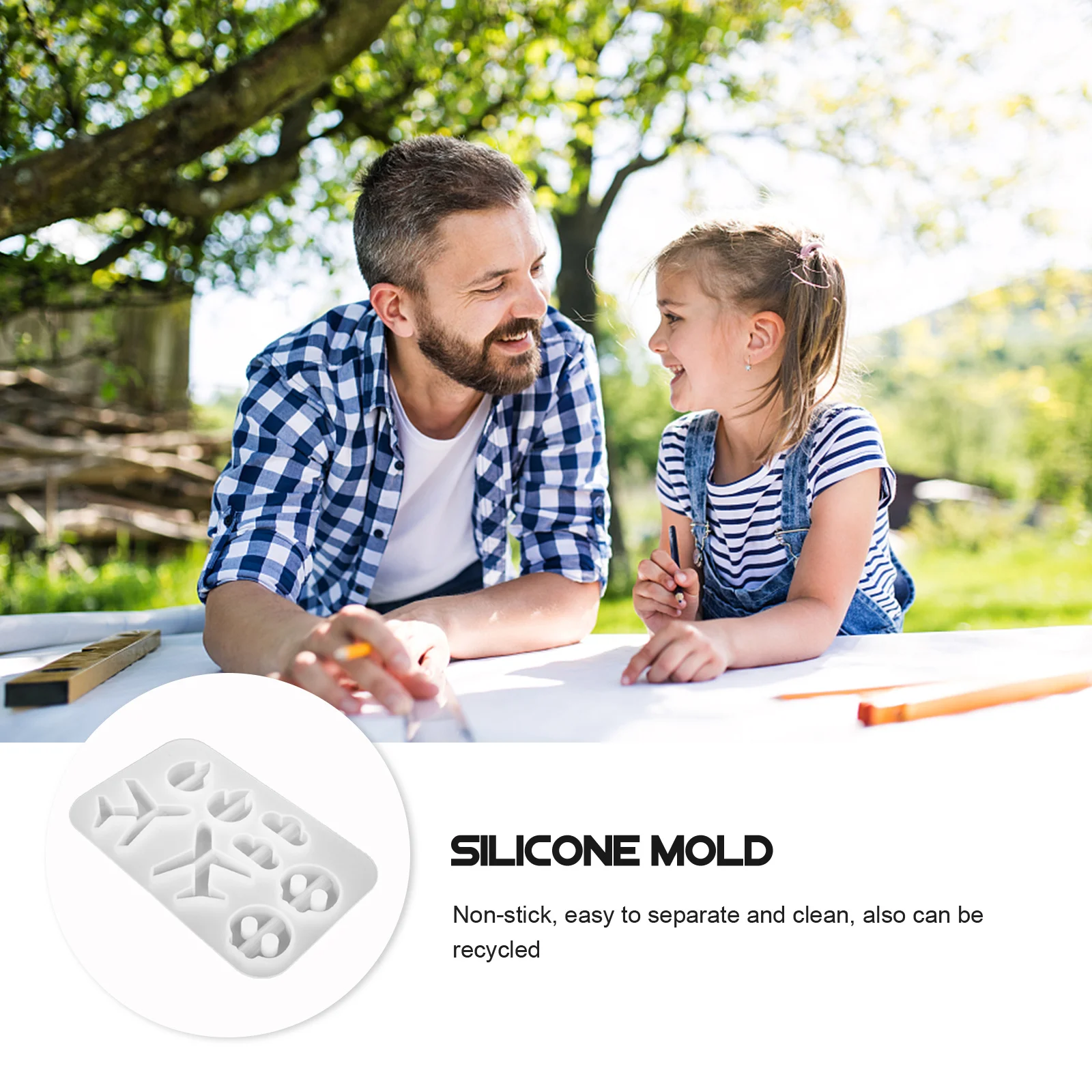 

1pc Silicone Straw Topper Mold Diy Jewelry Making Craft, Non-Stick Reusable Manual Art Mold For Crystal Epoxy Resin Projects