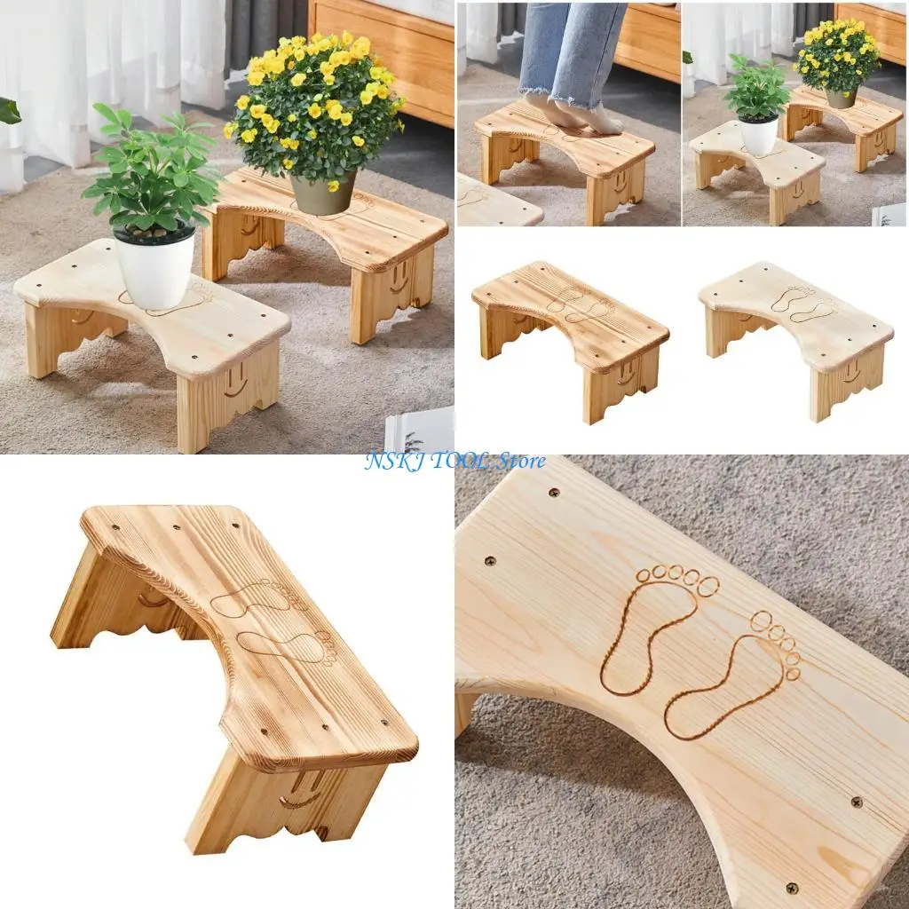 L8RC Bathroom Toilet Stools Foot Rest Helper Office Desk Foot Stools Enduring