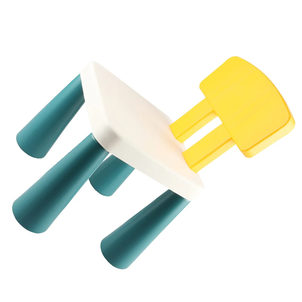 บล็อกตัวต่อหัดเคี้ยวประกอบเพื่อการศึกษาสำหรับเด็กเก้าอี้ชิ้นปริศนาอเนกประสงค์พลาสติกปลอดภัยสำหรับเด็กในบ้าน