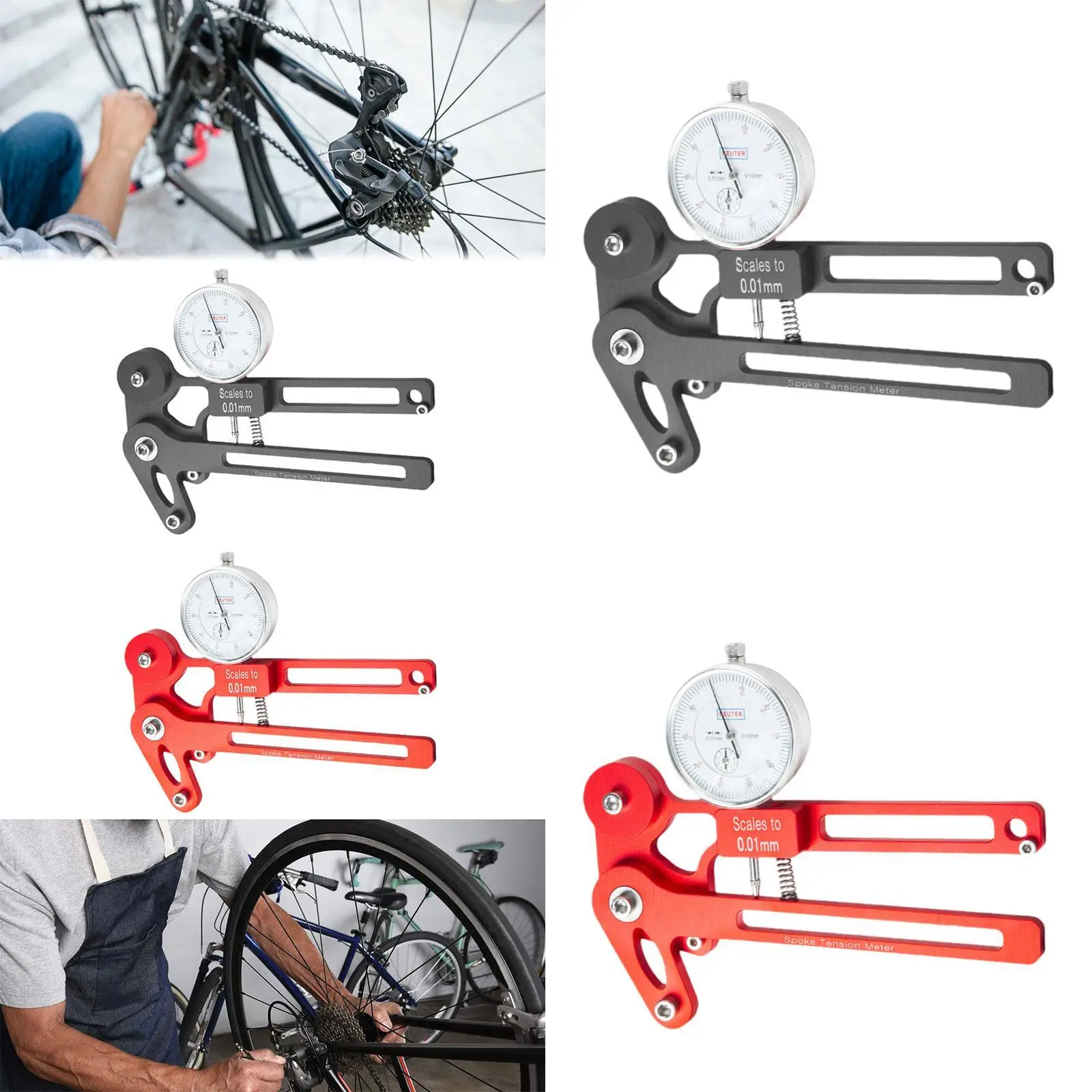 

Spoke Tension Meter Portable Wrench Repair Tool for Repairing Measuring Bike