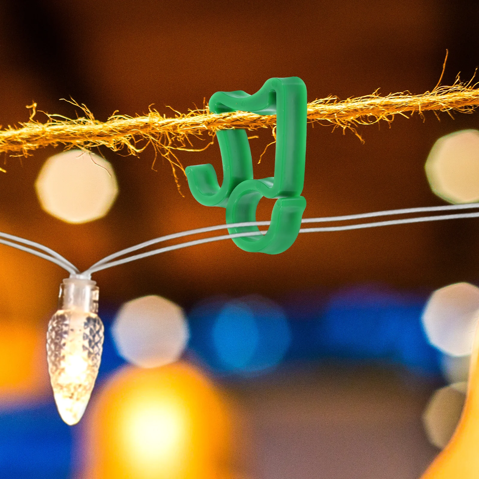 50 قطعة عيد الميلاد الموسيقى ملاحظة مقاطع ضوء مزراب الشماعات للخارجية سلسلة أضواء مقاوم للماء البلاستيك سقف ساحة زينة الحفلات #5