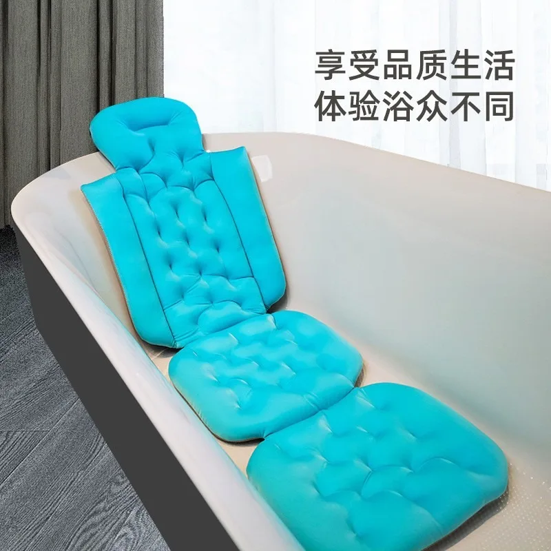 Bathtub Bath Pillow Suction Cup Anti Slip Cushion For Adult Relaxing Soaking Shower Comfortable