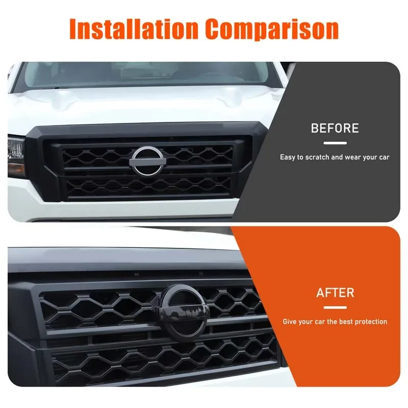 

For Nissan Frontier 2022 2023 2024 2025 Car Front Hood Bonnet Emblem Logo Rear Trunk Badge car Accessorie