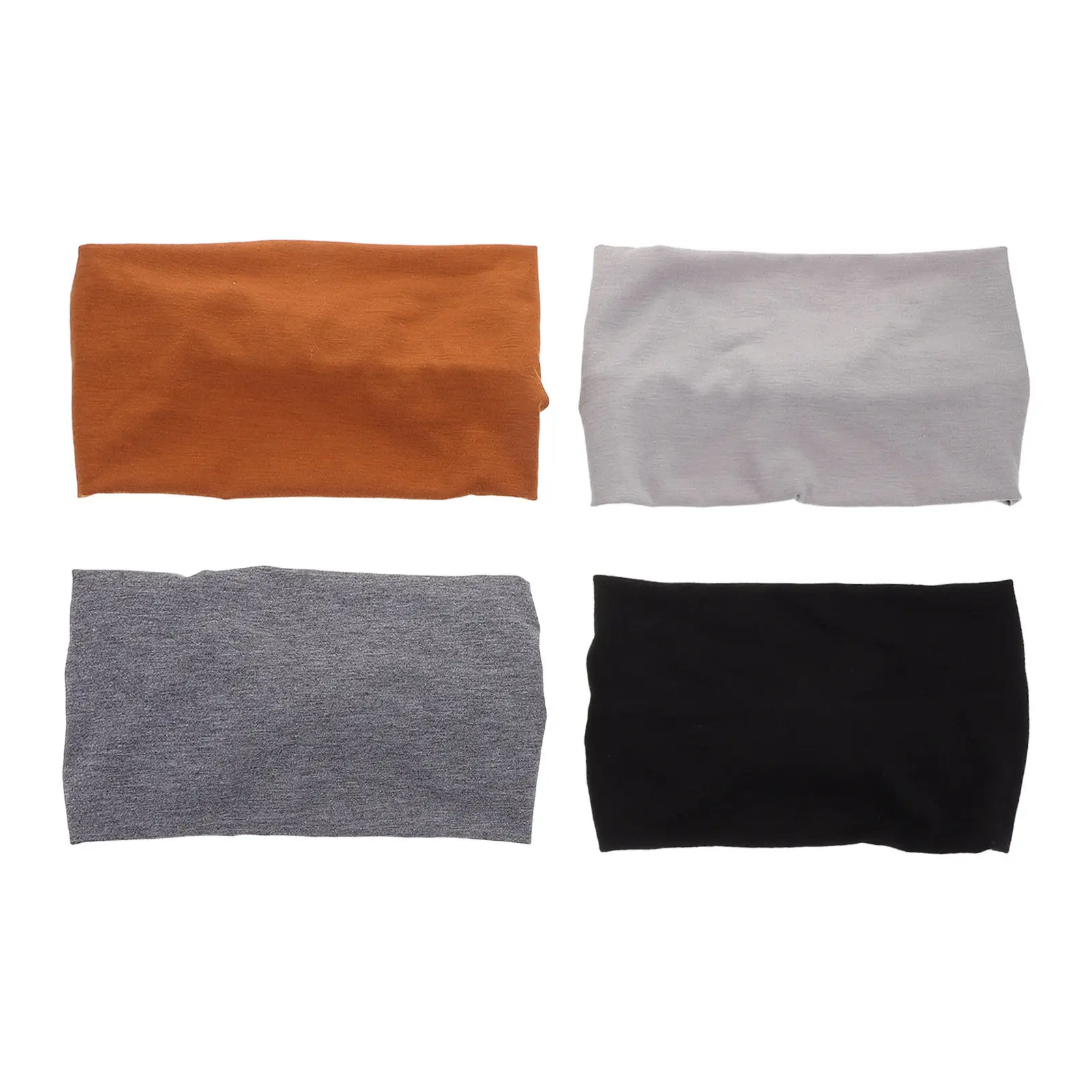 4Pcs Yoga Headbands Women Wide Stretchy Knotted Sweat Absorbing Hair Bands Workout Running Hair Accessories for Women
