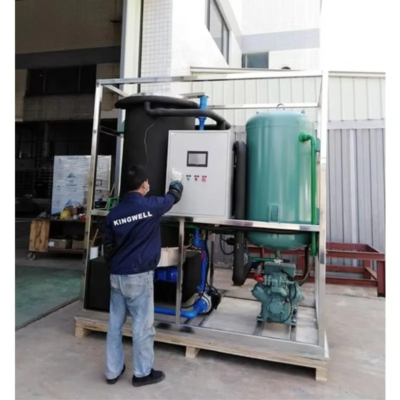 High Efficiency Cylindrical Hollow Tube Ice Maker Machine Customized Capacity 5 Ton 10 Ton From Professional Ice Factory