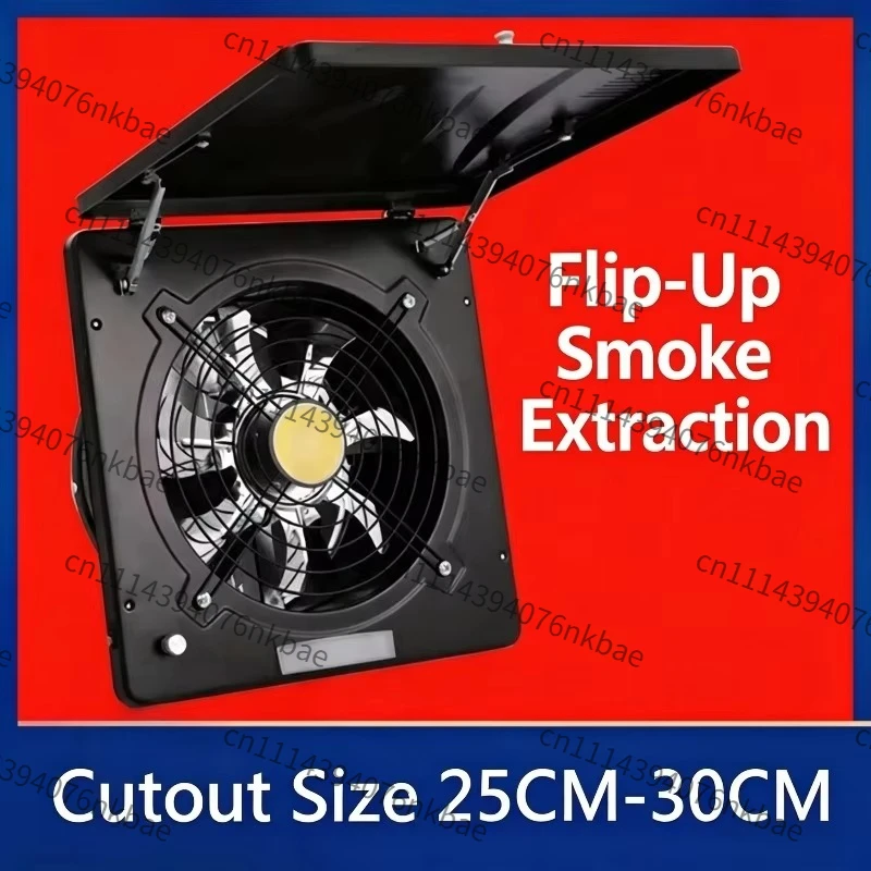 10 Inch Flip Window Exhaust Fan, Ultra Silent High Speed Air Ventilator for Household Kitchen Cooking Smoke & Odor Ventilation