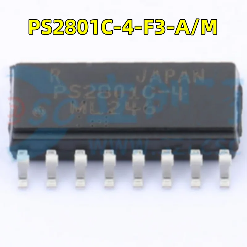 

5-100 PCS / LOT New PS2801C-4-F3-A PS2801C-4 SOP-16 transistor / photoelectric output light isolator