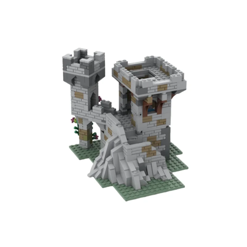 MOC Medieval Castle Model Building Set - Small Part Jigsaw Puzzle Blocks 632 Pieces - Suitable for All Hobbyists for Assembly as