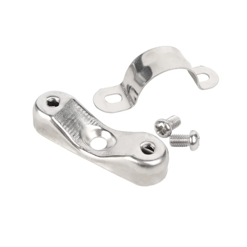 304/316 Stainless Steel/Aluminium Alloy 16mm-50mm Fixed Bracket Pipe Clamp Household Fasteners Hardware Accessories