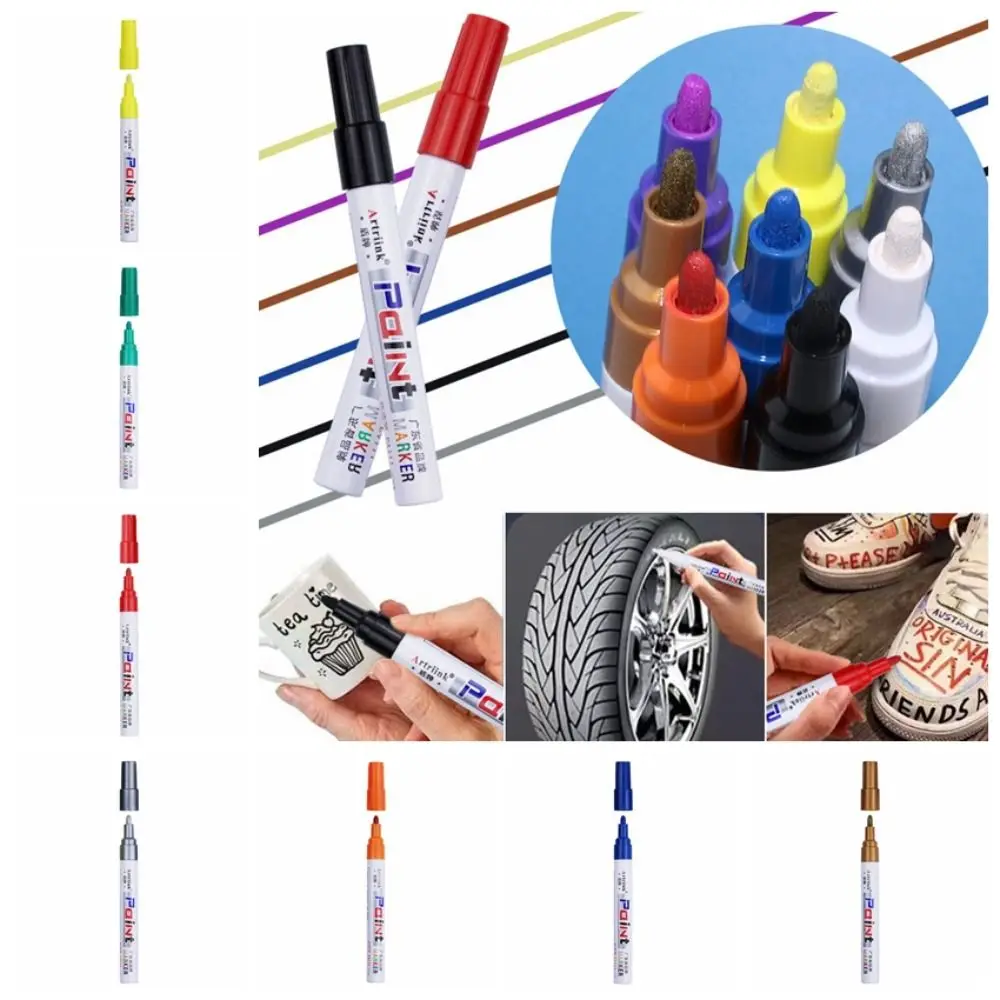 

Colorful Large Capacity Paint Pen Mildew Resistant Waterproof Sewing Pen Non-fading Long Lasting Oil Based Pen Floor Tile