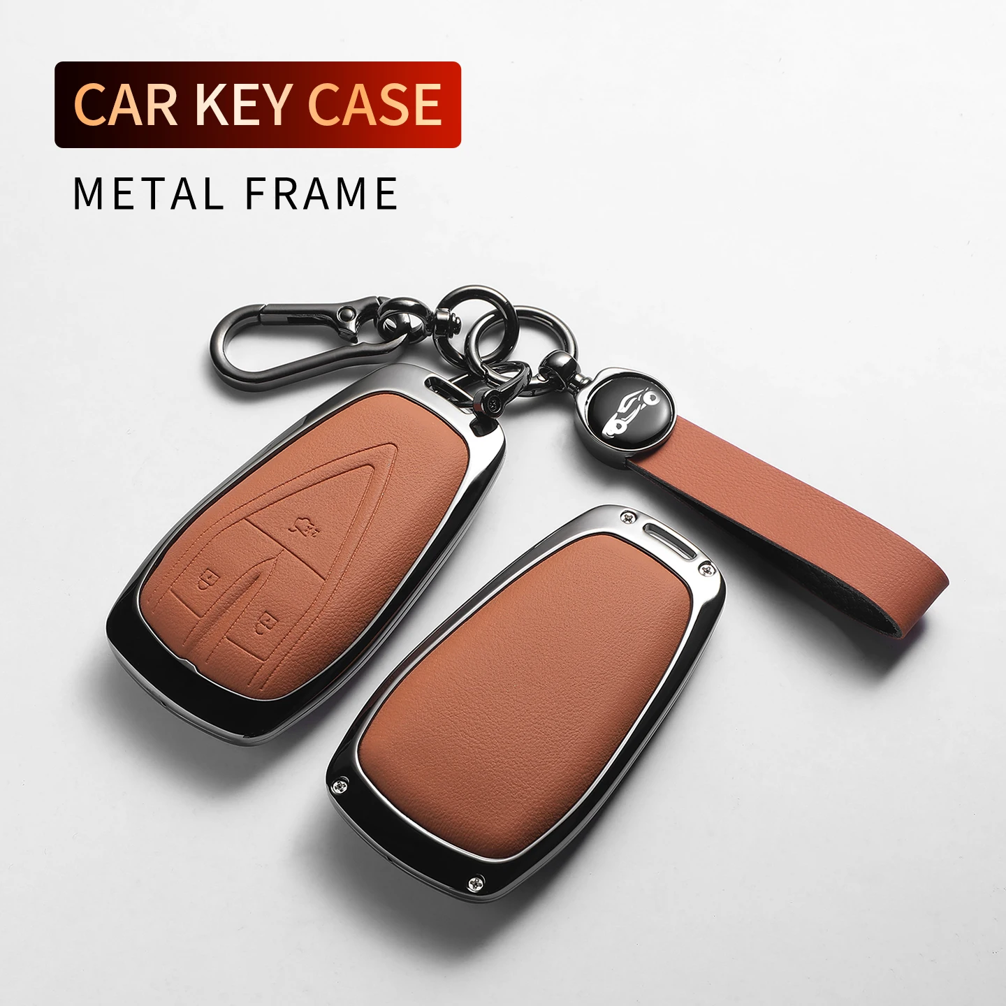 For Changan DEEPAL UNIT UNIK CS35PLUS CS55 PLUS CS75 PLUS Oshan X7 X5 Leather Metal Car Key Case Cover Fob Key Protection Shell