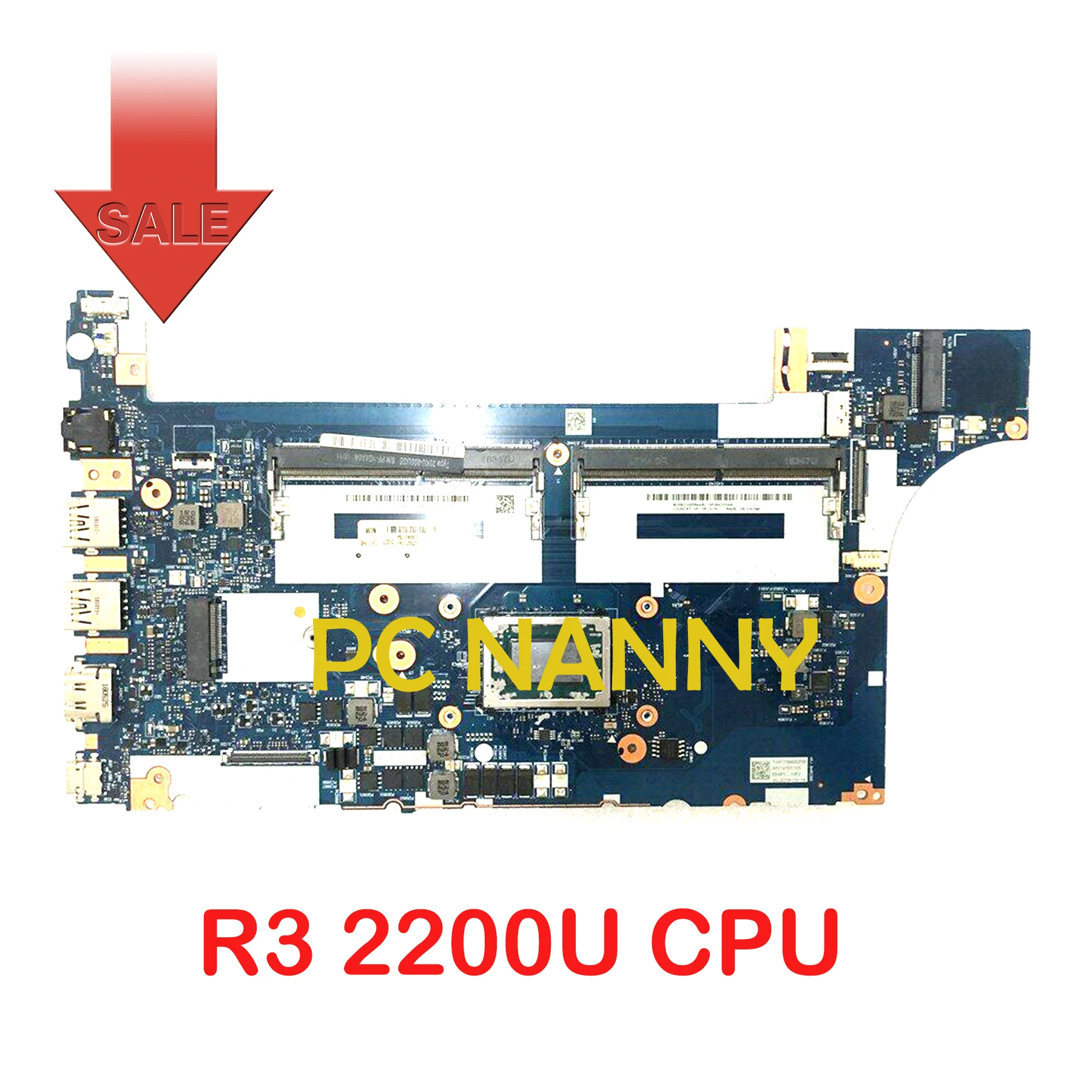 PCNANNY for Lenovo E485 E585 laptop motherboard 02DC235 01LW788 01LW787 NMB531 R3 2200U CPU