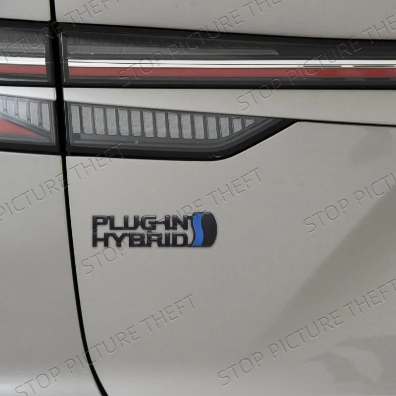 Metal Alloy Plug-in Hybrid Logo Car Trunk Fender Sticker Side Emblem Badge For Toyota RAV4 Camry RAV4 Prius Prado C-HR Hilux GR