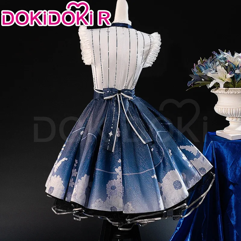 LQIN STOCK 니키 코스프레 의상 게임 인피니티 니키【S-3XL】DokiDoki-R 여성 귀여운 로리타 드레스 플로럴 메모리 플러스 사이즈