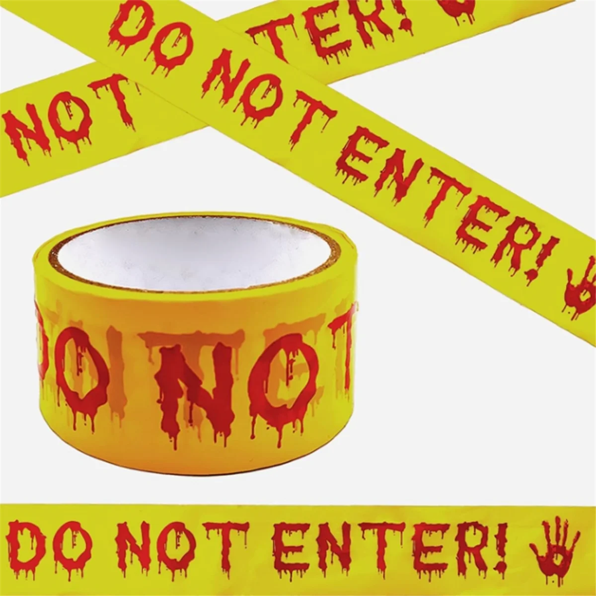 Halloween Decorations Caution Tape,Do Not Enter Scary Caution Tape Roll Outdoor Spooky DIY Decorative Accessory 1Pcs