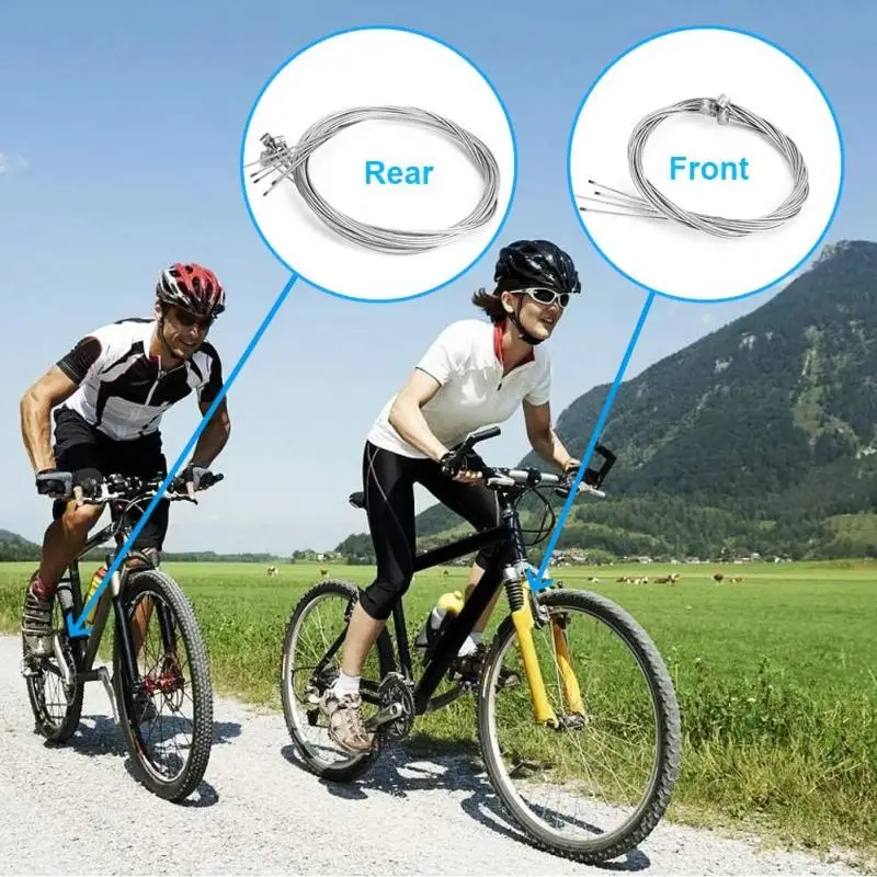 Newest 10-1PC 2M MTB Bicycle Brake Line Bicycle Speed Line Fixed Gear Shifter Gear Brake Cable Set Core Inner Wire MTB Road Bike