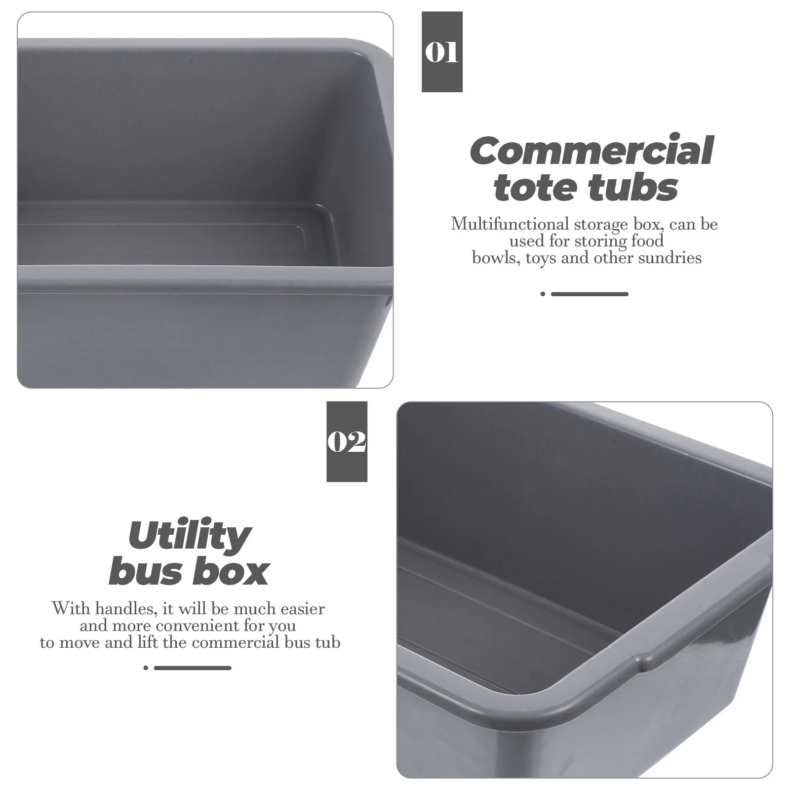 

Multipurpose Plastic Bin Large Capacity Rectangular Tub Commercial Wash Basin Dish Washing Box