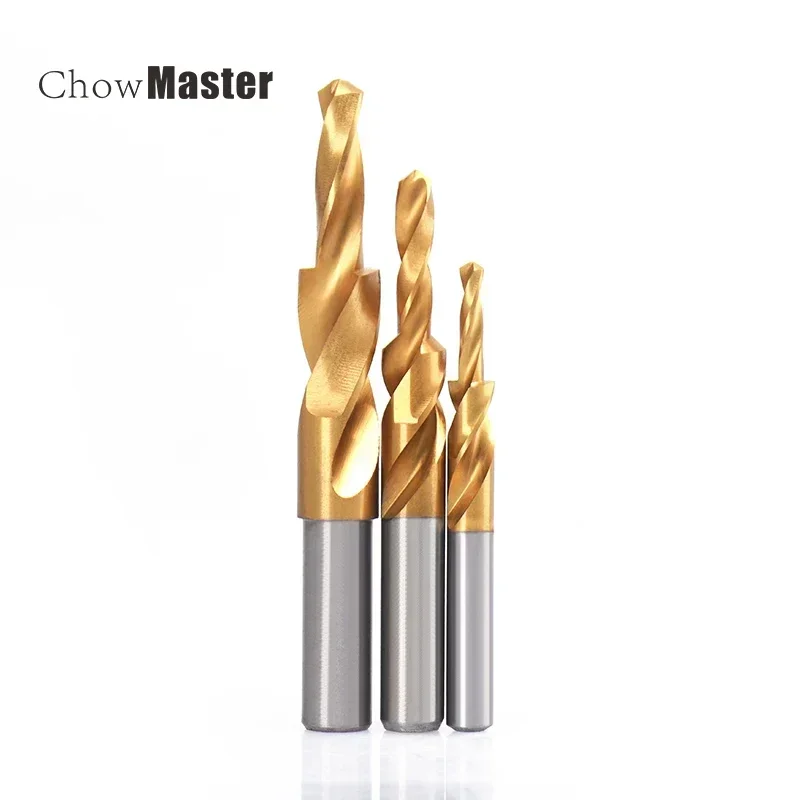 Chowmaster Customized HSS Dual Cutting Bit Counterbore Twist Step Drill for Metal 90 180 Degree Cone Drilling Tool