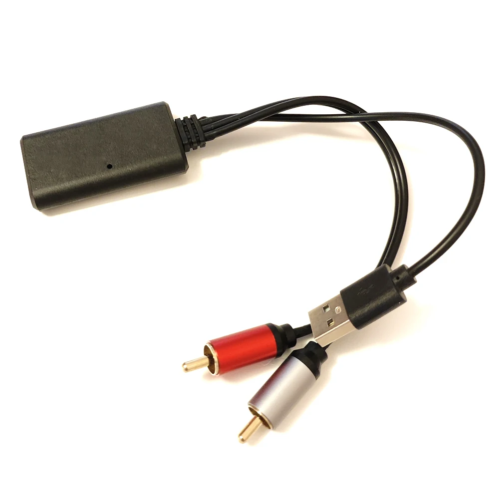 Biurlink Universal Car RCA USB Adapter Wireless Bluetooth Receiver Home Media AUX Bluetooth Audio Device
