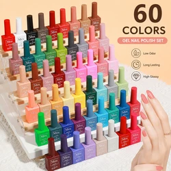 Mxsi 60 Colors Gel Nail Polish Set 15ml Glitter Soak Off UV Semi Permanent Varnish Art Salon Very Good Nail Accessories Gel Kit