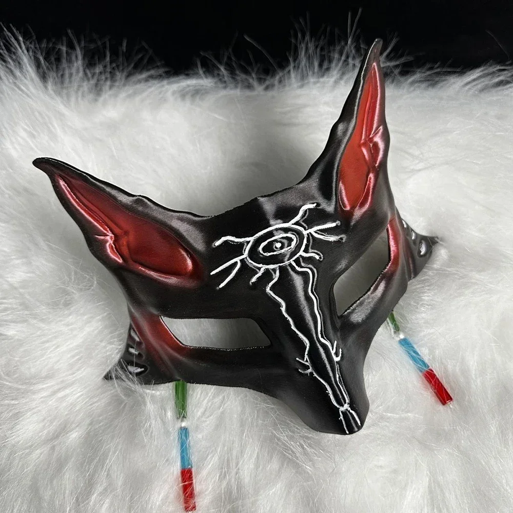 New Game Arknights Lappland the Decadenza Cosplay Mask Adult 3D Printed Fox Helmet Half Face Mask Carnival Halloween Party Prop