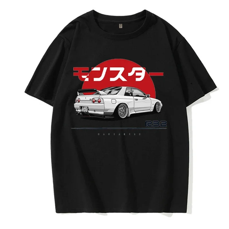 

2025 Unisex Men's Car Printed T-shirt Summer Short Sleeved Fashionable Soft Casual South Men's Summer Top
