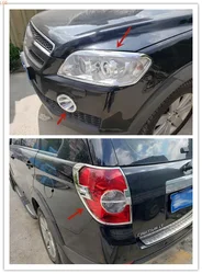 For Chevrolet CAPTIVA 2009-2014 ABS Chrome before Headlight Decorative frame Rear tail light Decorative frame Car styling