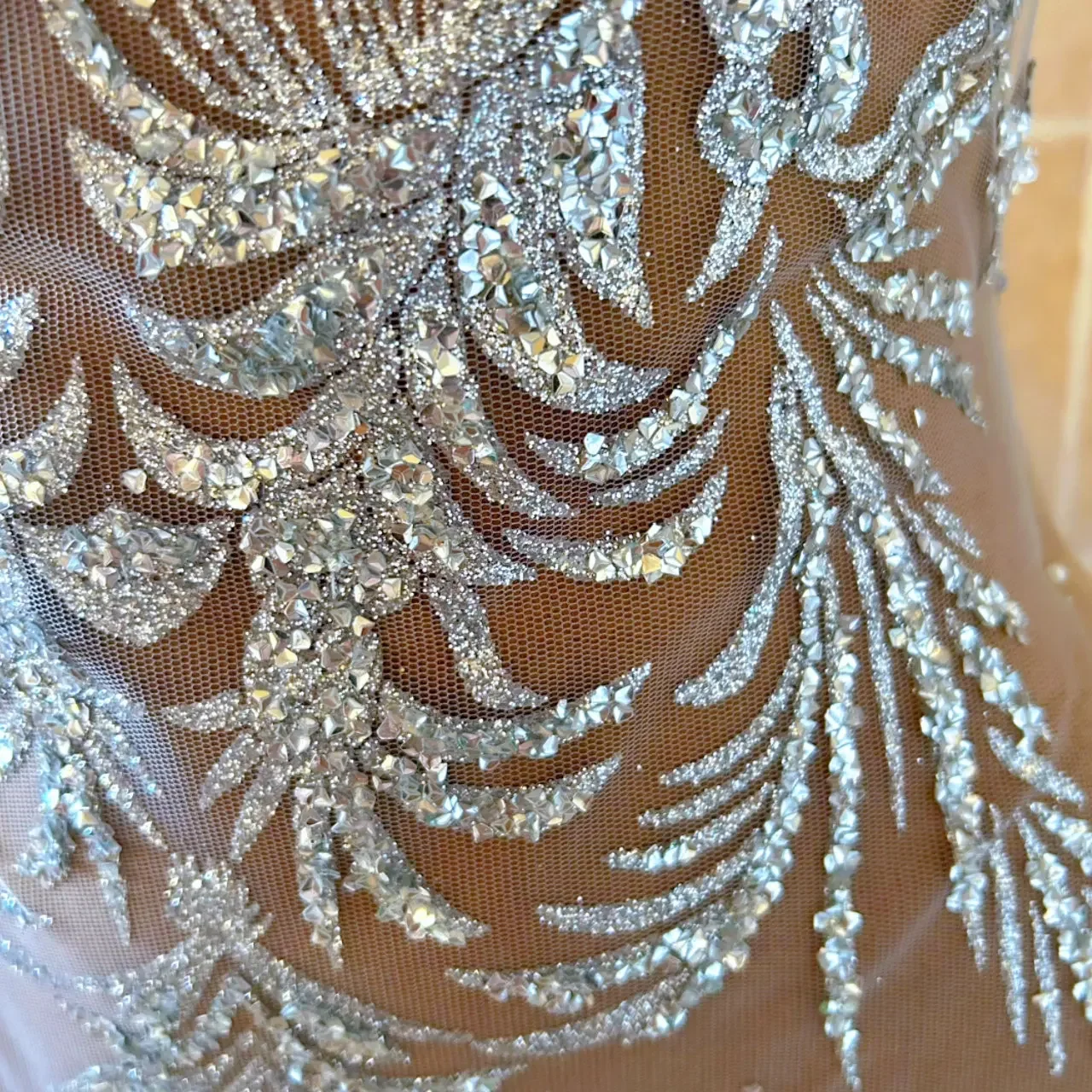 39x64cm,Silver Sewing Costumes Patches Patch and Appliques,Glued Sequins For Sew on Wedding and Events Party Dress Decoration