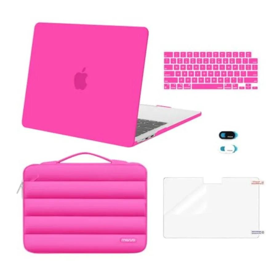 

Совместим с чехлом для MacBook Air 13 дюймов M5 2026, M4 2025, M3, M2 2024-2022, A3449, A3240, A3113, A2681, жестким чехлом, мягкой сумкой и чехлом для клавиатуры.