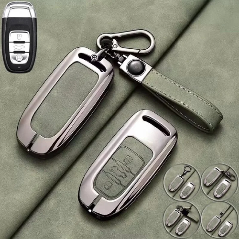 

Кожаный чехол для ключей из цинкового сплава A + для Audi A3 A4 A5 A6 A7 A8 Q5 TT RS S4 S6