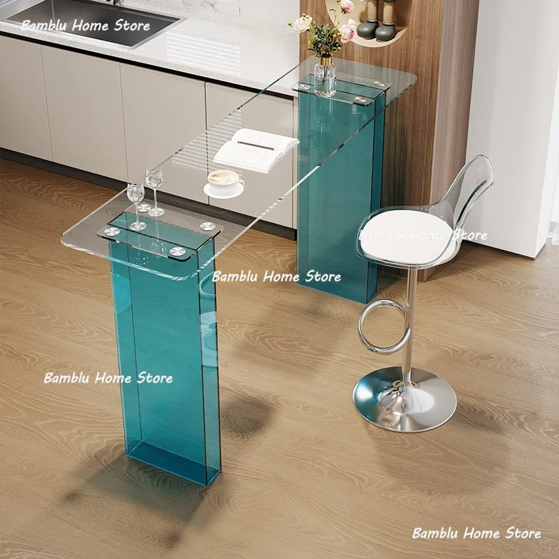 

Барные столы в итальянском стиле, легкие и роскошные, настенные, из акрила, с дизайнерским акцентом, для дома, мебель, Mesa De Jantar YS40CC