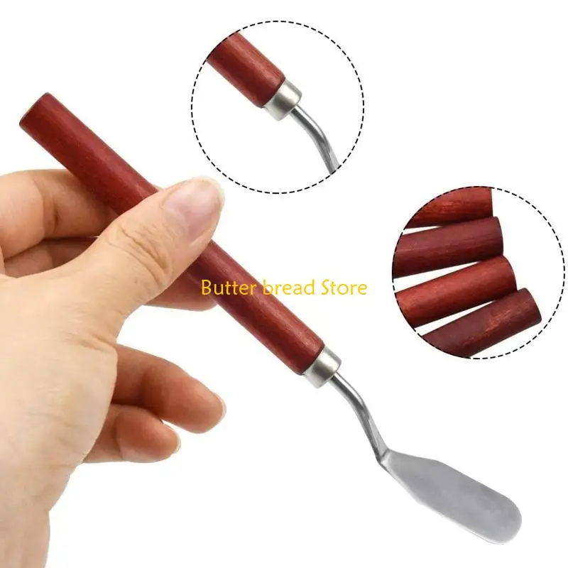 W89c рисовать скрепочный нож с деревянными ручками для акриловой живописи художественной инструменты 5 Set