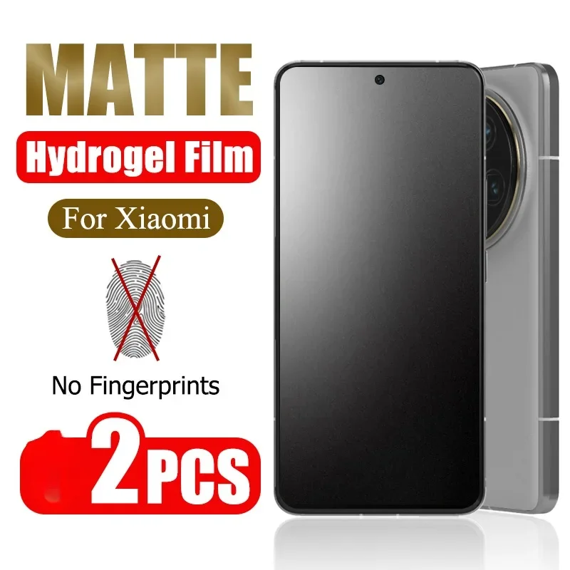 2Pcs Matte Hydrogel Film for Xiaomi 15 14 Ultra 14T 13T 11 Pro Screen Protector for Xiaomi 13 12 12T 13 Lite Anti-Fingerprint