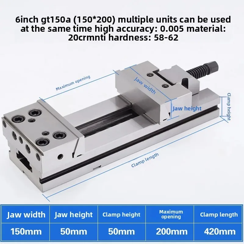 Precision Combined Flat Pliers Cnc Machining Center Moving Block GT853 Special 6-Inch Fixture Table Vice For Milling Machine