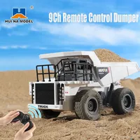 Huina Rc Dumper Excavator 1/24 Rc Truck 9Ch Remote Control Engineering Cars Trucks Crawler Truck Construction Toys for Boys Gift