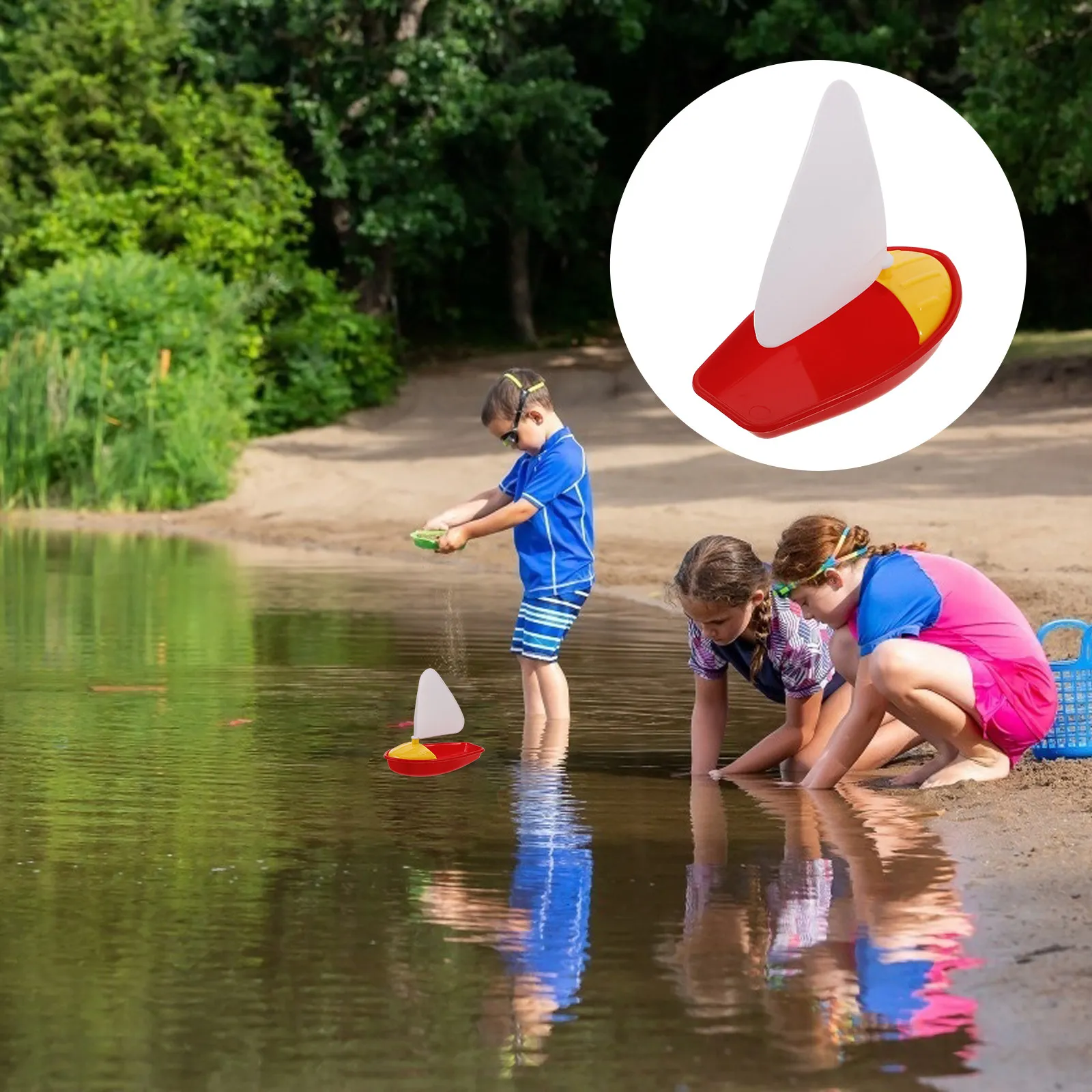 

Floating Sailboat Kids Water Play Summer Bath Time Mini Sailing Boat Beach Pool Floating Bath Boat Kids Summer Water Toys