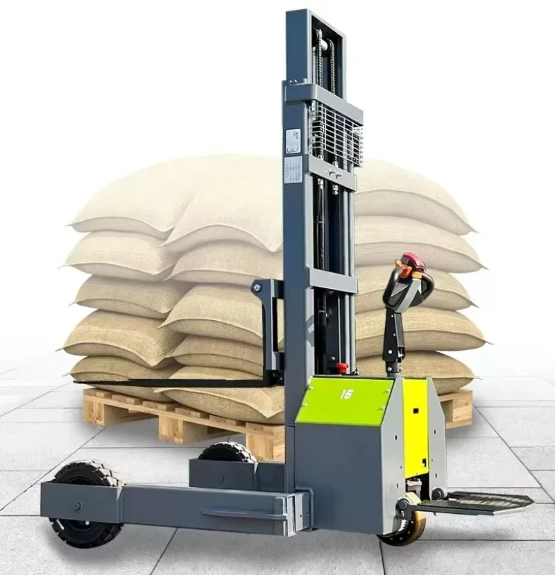 All rough Terrain Stacker 1ton 2 ton Electric Pallet Stacker Forklift china factory sale rough stacker