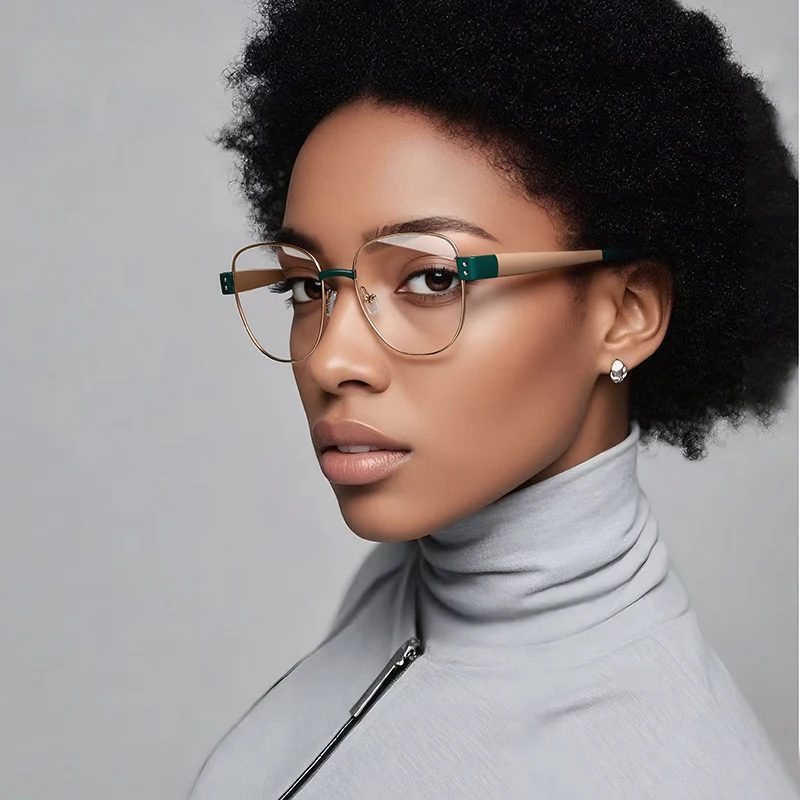 Fashion Colorful Design Anti-Blue Light Round Eyewear Customizable Prescription for Women Reading Glasses 3173