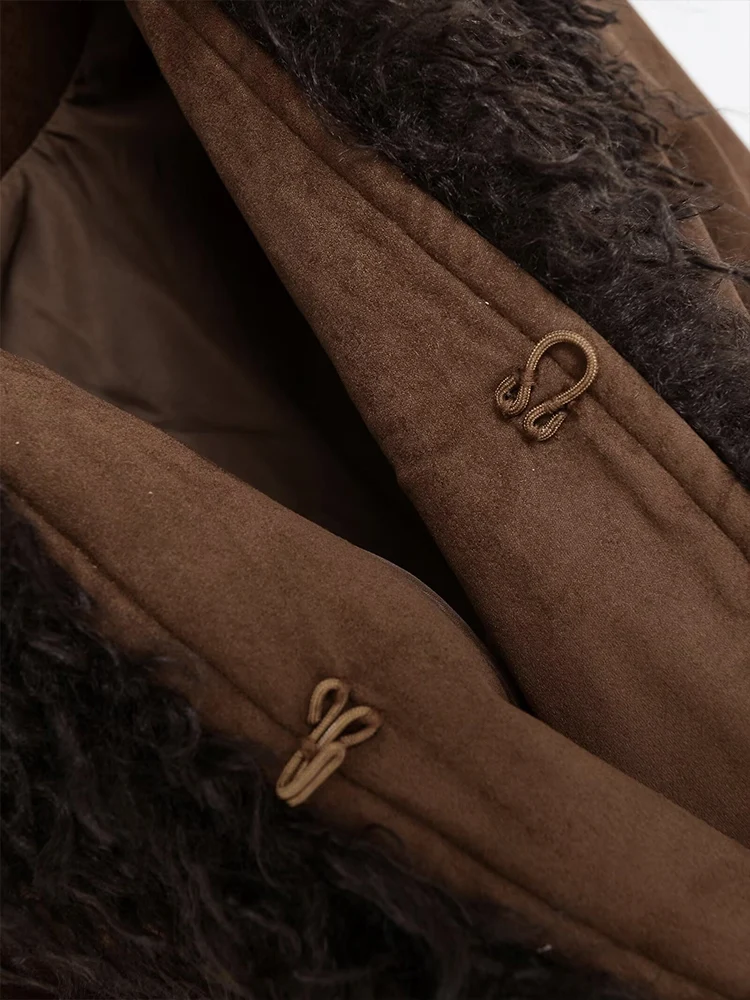 European and American style 2025 autumn new arrivals women's clothing fashionable double-sided faux fur effect jacket