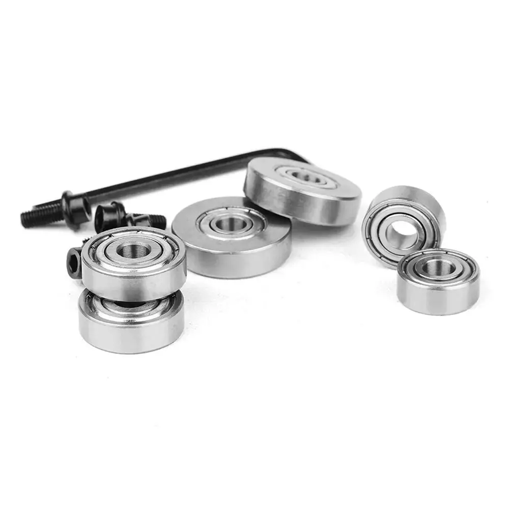 1Pcs 4.76mm 6.35mm 9mm Woodworking Bearing Steel Top Mounted Router Bit Bearing 1/2