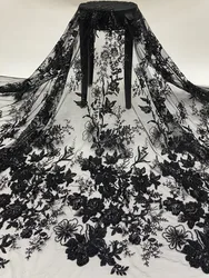 Women's Luxury Fabric for Sewing Lace for Finishing Evening Fabrics Embroidered Tulle Beadng Lace Elegant & TOP Quality
