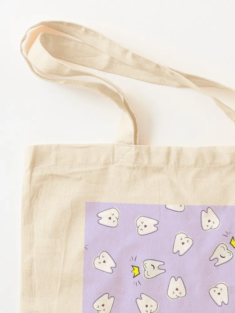 Tooth dentist nursery print violet Tote Bag personalized tote Women's handbag bag for beach Beach bag