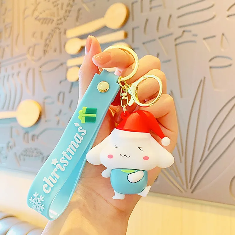 Anime cartoon Sanrio Moon serie portachiavi ciondolo carino bambola 3D studente zainetto ciondolo portachiavi coppia portachiavi auto