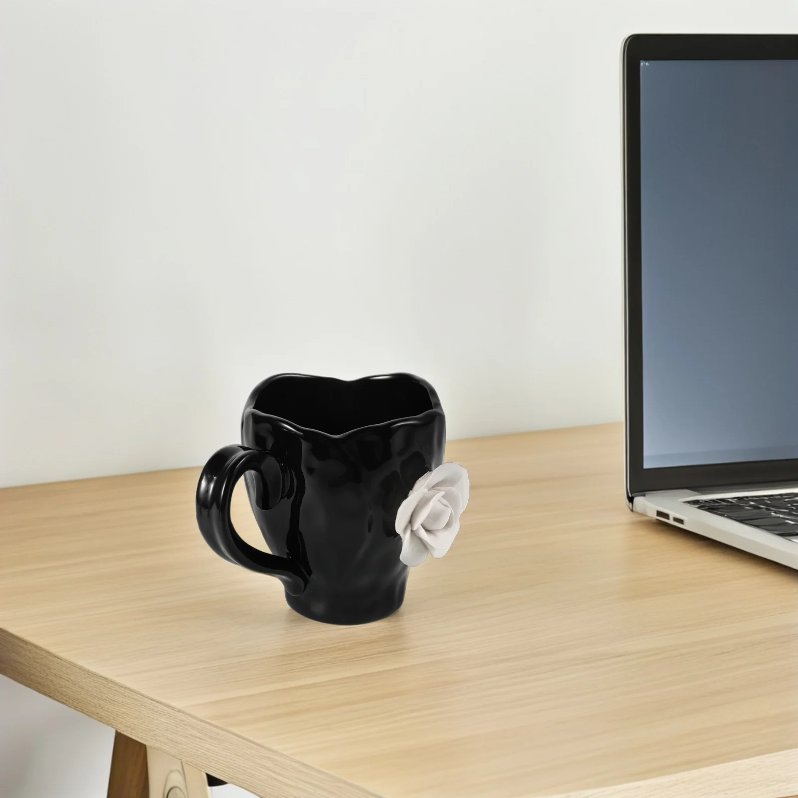 

Ceramic Mug Rose Design Elegant Coffee Cup Large Capacity Vintage Tea Mugs Flower Ceramic Mug Cute Cups Decorative