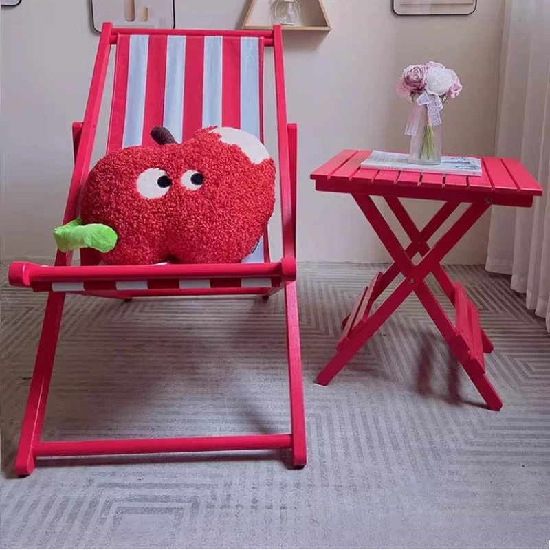 Foldable Solid Wood Side Table Dopamine Color Dining DeskPortable Outdoor Balcony TableCompact Space-Saving Furniture for Small